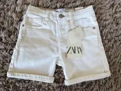 ZARA ホワイトデニムショートパンツ 3-4歳 未使用品
