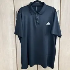 adidas ブラック ポロシャツ　2XLサイズ