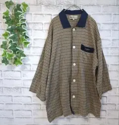 【Aquascutum】メンズ　ネルシャツ　L　大きめサイズ　レナウン　日本製