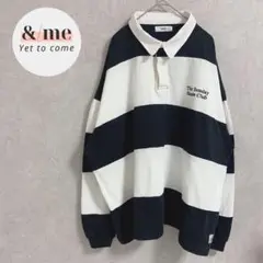 WEGO ウィゴー　ビッグシルエット ラガーシャツ　ボーダー 長袖 カットソー