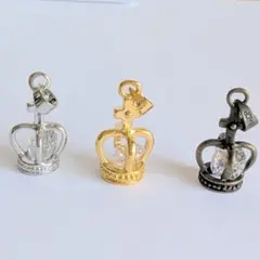 王冠デザインチャーム 3色セット