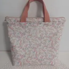 ハンドメイド　リバティ　保冷ランチトート