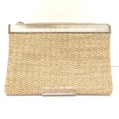✨未使用✨ MICHAEL KORS レザーxストロー ポーチ