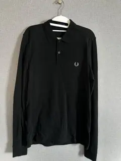 【美品】FRED PERRY ブラック 長袖ポロシャツ M