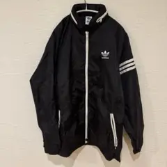 adidas ブラック ナイロンジャケット S