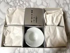 人間国 宝　井上萬二　萬二窯監修 白磁花型　 小鉢✕5　未使用 317 希少 人間国宝 井上萬二 白磁花型小鉢 5客 未使用 有田焼
