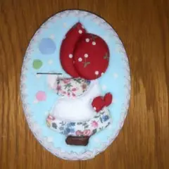 ハンドメイド　女の子　キルト　マグネット
