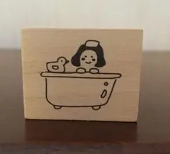 古川紙工 フルカワはんこ 女の子スタンプ はんこ お風呂