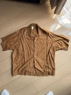 ブラウン 半袖アロハシャツ