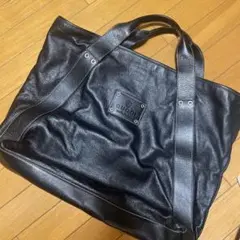 超美品GUCCIグッチビッグトートバッグ本革ブラック