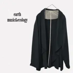 アースミュージックアンドエコロジー【M】ジャケット 羽織り 袖リボン ドット