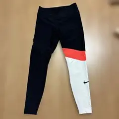 値下レディースNike DRI-FIT タイツ M ブラック/ホワイト/オレンジ