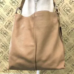 フルラ ハンド トートバッグ ワンショルダー 革 ベージュEJ515