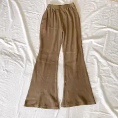 to the sea リブ　フレアパンツ