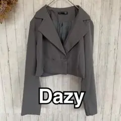 Dazy クロップドジャケット ショートブレザー　グレー