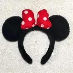 ディズニー ミニー カチューシャ 赤リボン ドット TDR 定番人気
