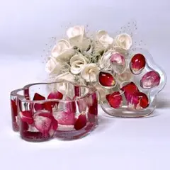 レジン製花びら小物入れ蓋付きNo.Ｄ-558