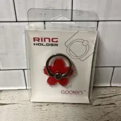 未使用★Gooten スマホリング 赤★花