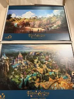 【 美品未使用 】ファンタジースプリングス２種類のアートパネル＋CD＋その他 公式】Disney MONTHLY DREAMS「ファンタジースプリングス