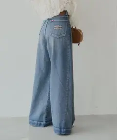 Chico チコ ルーズワイドデニム ブルー