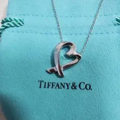 希少 送料無料 Tiffanyu0026Co.ラヴィングハートネックレスL