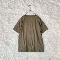 UNIQLO ドライカラークルーネックT（半袖）M メンズ　カーキ色