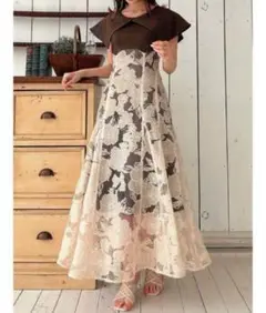 dazzlin オパールフラワーコルセットワンピース
