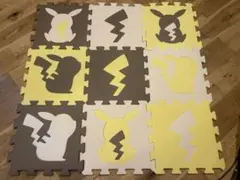 ピカチュウ パズルマット ポケモン シルエット ジョイントマット　9枚