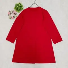【ジャンニロジュディチェ】 スプリングコート ノーカラー 体型カバー L 美品