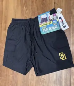 【新品】MLB パドレス 水陸両用 サーフトランクス ハーフパンツ LL 黒色