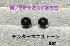 【伝説の石】チンターマニストーン 　一粒ピアス　8㎜　　サージカルステンレス