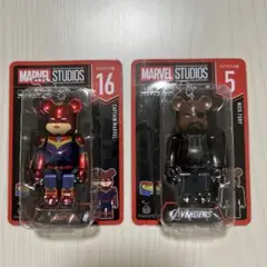 MARVEL ベアブリック　Happyくじ キャプテンマーベル16番＆ニック5番