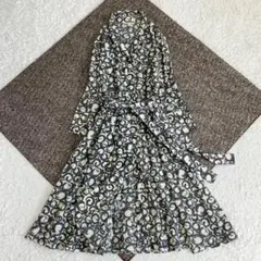 美品✨ローラアシュレイ シャツワンピース シルク 絹 ベルト 大きいサイズ 13