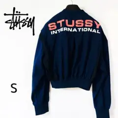 ꧁美 品꧂ stussy ステューシー　ショート丈バックロゴブルゾンSジャンバー