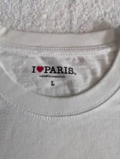 I LOVE PARIS Tシャツ Lサイズ ホワイト