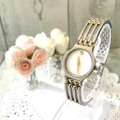 【動作OK】MOVADO モバード 腕時計 シルバー シェル