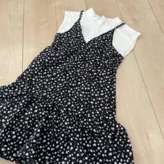 bnshes 花柄ノースリーブワンピース