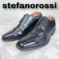ステファノロッシ ロングノーズ ドレス ビジネスシューズ 黒 26.0