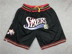 NBA シクサーズ　76ers バスパン　アイバーソン 刺繍ロゴ