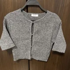 PAGEBOY 半袖カーディガン グレー