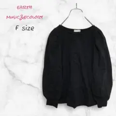 earth music&ecology カットソー ブラック 長袖 Fサイズ
