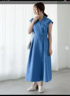 Techichiノースリーブカシュクールワンピース