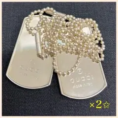 GUCCI ドッグタグプレート ネックレス ペア♡