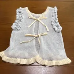 TINA:JOJUNノースリーブセーター Mサイズ ブルー