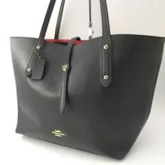 良品✨ COACH トートバッグ 黒 ターンロック 肩掛け A4可 58849
