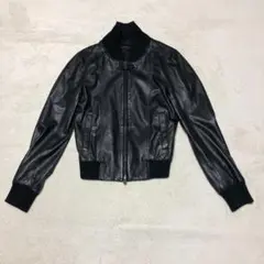 【匿名配送】Theory 羊革 ラムレザー シングルライダース ジャケット 2