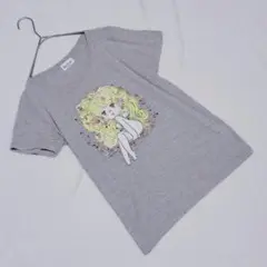 KN0204【アドミズモリ水森亜土】Tシャツ【M】カットソー グレー イラスト