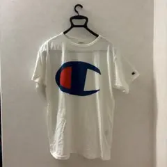 Champion ホワイト Tシャツ ロゴプリント