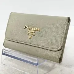 PRADA プラダ キーケース 6連 サフィアーノ ゴールド金具 金属ロゴ