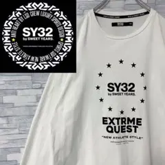 【レアデザイン】SY32 ロンT 長袖Tシャツ デカロゴ ホワイト XXXL